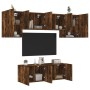 Muebles de TV de pared 6 pzas madera ingeniería roble ahumado de , Muebles TV - Ref: Foro24-3216443, Precio: 187,51 €, Descue...