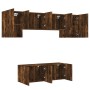 Muebles de TV de pared 6 pzas madera ingeniería roble ahumado de , Muebles TV - Ref: Foro24-3216443, Precio: 187,51 €, Descue...