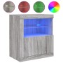 Aparador con luces LED gris Sonoma 60,5x37x67 cm de , Aparadores - Ref: Foro24-836621, Precio: 97,62 €, Descuento: %