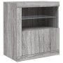 Aparador con luces LED gris Sonoma 60,5x37x67 cm de , Aparadores - Ref: Foro24-836621, Precio: 97,62 €, Descuento: %