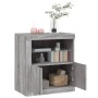Aparador con luces LED gris Sonoma 60,5x37x67 cm de , Aparadores - Ref: Foro24-836621, Precio: 97,62 €, Descuento: %