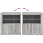 Aparador con luces LED gris Sonoma 60,5x37x67 cm de , Aparadores - Ref: Foro24-836621, Precio: 97,62 €, Descuento: %