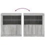 Aparador con luces LED gris Sonoma 60,5x37x67 cm de , Aparadores - Ref: Foro24-836621, Precio: 99,00 €, Descuento: %