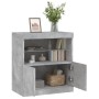 Aparador con luces LED gris hormigón 60x37x67 cm de , Aparadores - Ref: Foro24-836654, Precio: 68,91 €, Descuento: %