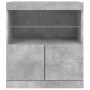 Aparador con luces LED gris hormigón 60x37x67 cm de , Aparadores - Ref: Foro24-836654, Precio: 68,91 €, Descuento: %