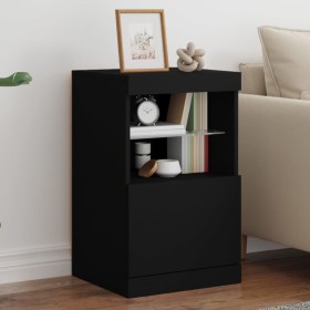 Aparador con luces LED negro 41x37x67 cm de , Aparadores - Ref: Foro24-836680, Precio: 61,21 €, Descuento: %