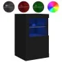 Black sideboard with LED lights 41x37x67 cm by , Sideboards - Ref: Foro24-836680, Price: 59,24 €, Discount: %