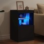 Aparador con luces LED negro 41x37x67 cm de , Aparadores - Ref: Foro24-836680, Precio: 61,21 €, Descuento: %