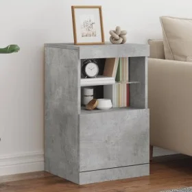 Sideboard with LED lights in concrete gray 41x37x67 cm by , Sideboards - Ref: Foro24-836682, Price: 58,24 €, Discount: %