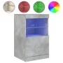 Aparador con luces LED gris hormigón 41x37x67 cm de , Aparadores - Ref: Foro24-836682, Precio: 58,24 €, Descuento: %