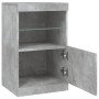 Aparador con luces LED gris hormigón 41x37x67 cm de , Aparadores - Ref: Foro24-836682, Precio: 60,22 €, Descuento: %