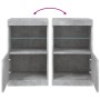 Aparador con luces LED gris hormigón 41x37x67 cm de , Aparadores - Ref: Foro24-836682, Precio: 60,22 €, Descuento: %