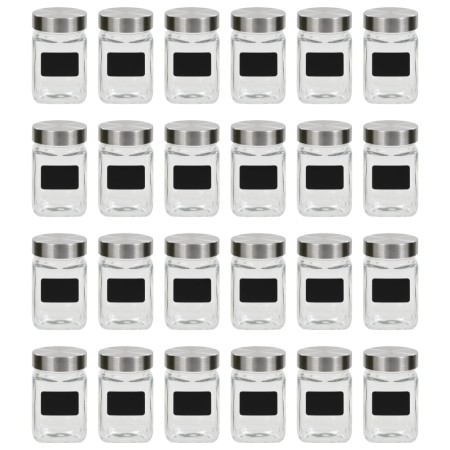 Tarros de almacenaje con pegatina 24 unidades 300 ml de vidaXL, Botes de galletas - Ref: Foro24-50856, Precio: 56,30 €, Descu...