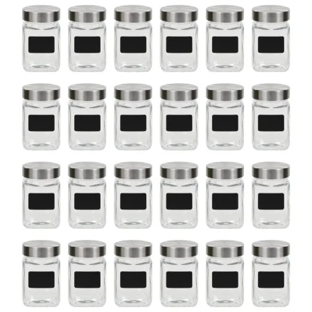Tarros de almacenaje con pegatina 24 unidades 300 ml de vidaXL, Botes de galletas - Ref: Foro24-50856, Precio: 55,25 €, Descu...
