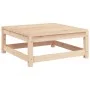 Sofá jardín sin reposabrazos con reposapiés madera maciza pino de , Sofás modulares de exterior - Ref: Foro24-837956, Precio:...