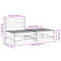 Sofá jardín sin reposabrazos con reposapiés madera maciza pino de , Sofás modulares de exterior - Ref: Foro24-837956, Precio:...