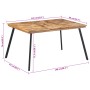 Mesa de comedor madera maciza de teca 148x97x76 cm de , Mesas de cocina y de comedor - Ref: Foro24-358531, Precio: 182,82 €, ...