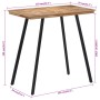 Mesa alta de bar madera maciza de teca 110x55x105 cm de , Mesas de cocina y de comedor - Ref: Foro24-358533, Precio: 174,26 €...