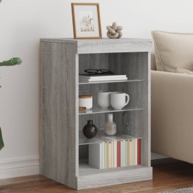 Aparador con luces LED gris Sonoma 41x37x67 cm de , Aparadores - Ref: Foro24-836726, Precio: 53,42 €, Descuento: %