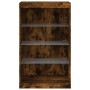 Aparador con luces LED roble ahumado 60,5x37x100 cm de , Aparadores - Ref: Foro24-836711, Precio: 72,32 €, Descuento: %