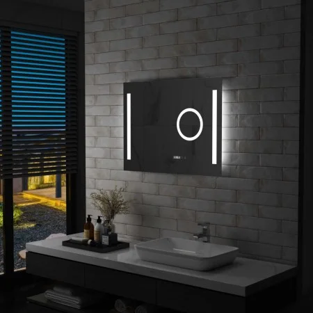 Espejo de pared de baño con LED y sensor táctil 80x60 cm de vidaXL, Espejos - Ref: Foro24-144742, Precio: 141,27 €, Descuento: %