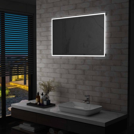 Espejo de pared de baño con LED y sensor táctil 100x60 cm de vidaXL, Espejos - Ref: Foro24-144737, Precio: 137,65 €, Descuent...