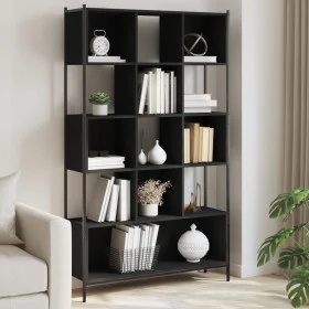 Engineered wood black shelf 102x28x172 cm by , Bookcases and shelves - Ref: Foro24-3213657, Price: 135,91 €, Discount: %
