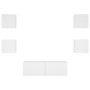 Muebles de TV de pared con luces LED 5 piezas blanco de , Muebles TV - Ref: Foro24-3216860, Precio: 188,38 €, Descuento: %