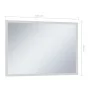 Espejo de pared de baño con LED y sensor táctil 100x60 cm de vidaXL, Espejos - Ref: Foro24-144737, Precio: 135,56 €, Descuent...