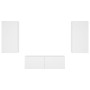 Muebles de TV de pared con luces LED 3 piezas blanco de , Muebles TV - Ref: Foro24-3216874, Precio: 199,53 €, Descuento: %