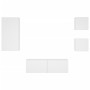Muebles de TV de pared con luces LED 4 piezas blanco de , Muebles TV - Ref: Foro24-3216881, Precio: 193,72 €, Descuento: %