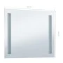 Espejo de pared de baño con LED 80x60 cm de vidaXL, Espejos - Ref: Foro24-144706, Precio: 66,55 €, Descuento: %