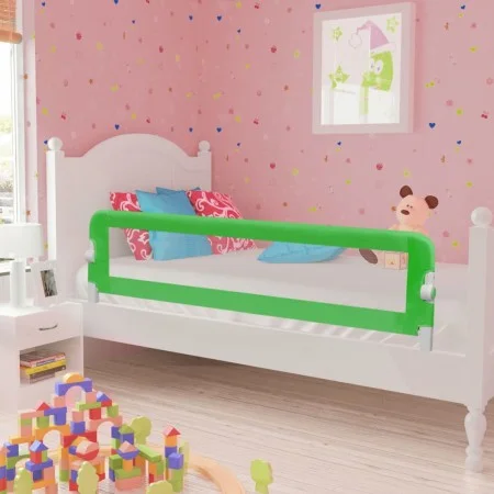 Barandilla de seguridad cama de niño 2 uds verde 150x42 cm de vidaXL, Barandillas de seguridad - Ref: Foro24-276084, Precio: ...