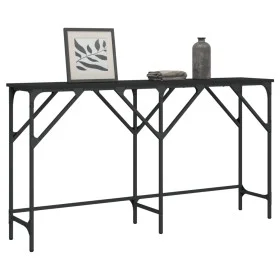 Mesa consola madera de ingeniería negra 140x29x75 cm de , Mesas auxiliares - Ref: Foro24-837757, Precio: 52,82 €, Descuento: %