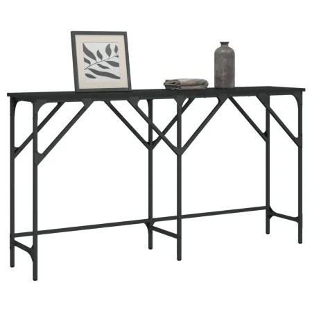 Mesa consola madera de ingeniería negra 140x29x75 cm de , Mesas auxiliares - Ref: Foro24-837757, Precio: 52,82 €, Descuento: %