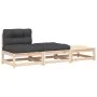 Gartensofa ohne Armlehnen mit Kissen und Fußstützen von , Modulare Sofas für den Außenbereich - Ref: Foro24-838141, Preis: 15...