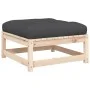 Sofá de jardín sin reposabrazos con cojines y reposapiés de , Sofás modulares de exterior - Ref: Foro24-838141, Precio: 150,8...