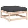 Sofá de jardín sin reposabrazos con cojines y reposapiés de , Sofás modulares de exterior - Ref: Foro24-838141, Precio: 151,7...