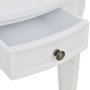 Mesa consola semicircular con cajón blanca en Mesas auxiliares | Comprar online en Foru.es