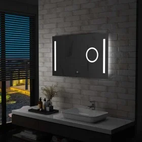 Espejo de pared de baño con LED y sensor táctil 100x60 cm de vidaXL, Espejos - Ref: Foro24-144741, Precio: 119,83 €, Descuent...