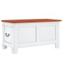 Baúl de almacenaje con tapa madera de acacia marrón y blanco de , Baúles de almacenamiento - Ref: Foro24-364919, Precio: 128,...
