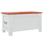 Baúl de almacenaje con tapa madera de acacia marrón y blanco de , Baúles de almacenamiento - Ref: Foro24-364919, Precio: 128,...