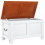 Baúl de almacenaje con tapa madera de acacia marrón y blanco de , Baúles de almacenamiento - Ref: Foro24-364919, Precio: 128,...