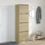 Mueble zapatero 4 cajones abatibles roble Sonoma 60x42x204 cm de , Zapateros y organizadores de calzado - Ref: Foro24-3214394...