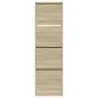 Mueble zapatero 4 cajones abatibles roble Sonoma 60x42x204 cm de , Zapateros y organizadores de calzado - Ref: Foro24-3214394...
