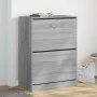 Mueble zapatero 2 cajones abatibles gris Sonoma 80x42x108 cm de , Zapateros y organizadores de calzado - Ref: Foro24-3214404,...