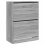 Mueble zapatero 2 cajones abatibles gris Sonoma 80x42x108 cm de , Zapateros y organizadores de calzado - Ref: Foro24-3214404,...