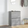 Mueble zapatero 2 cajones abatibles gris Sonoma 80x42x108 cm de , Zapateros y organizadores de calzado - Ref: Foro24-3214404,...