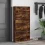 Mueble zapatero 4 cajones abatibles roble ahumado 80x21x163,5cm de , Zapateros y organizadores de calzado - Ref: Foro24-32143...