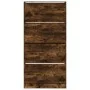 Mueble zapatero 4 cajones abatibles roble ahumado 80x21x163,5cm de , Zapateros y organizadores de calzado - Ref: Foro24-32143...